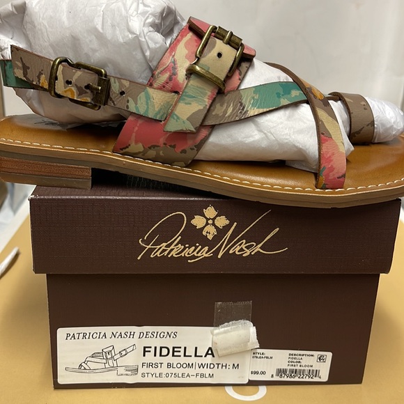 BNWT Patricia Nash Leather sandal First Bloom assorted sizes - Picture 2 of 9